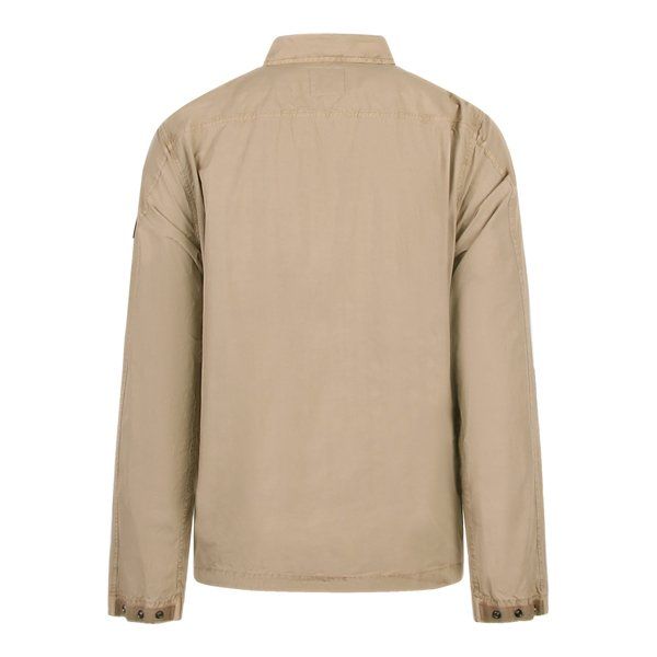 Mens Medium Beige Lebold Zip Overshirt