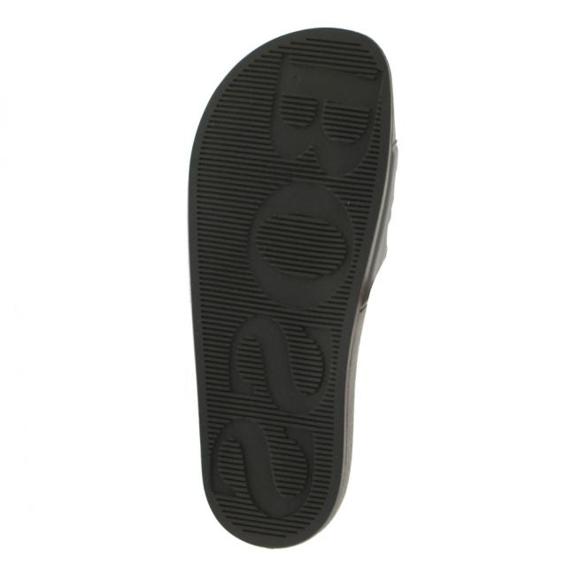 Mens Black Solar Slide Flash Logo Slides