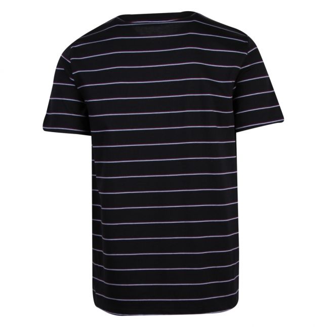 Mens Navy Fine Stripe S/s T Shirt