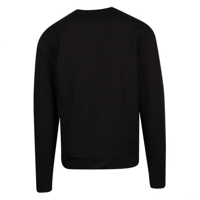 Mens Black Tonal Logo Crew Sweat Top