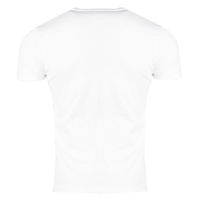 Mens White Logo Arm S/s T Shirt