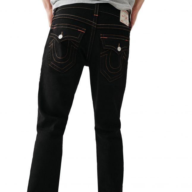 Mens Black Rinse Ricky SN Flap Reg Jeans