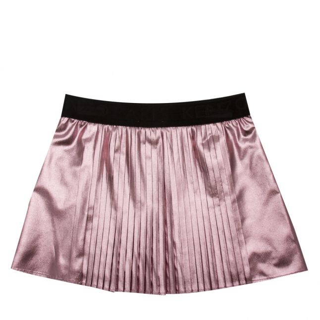 Junior Metallic Pink Gwenn Pleated Skirt