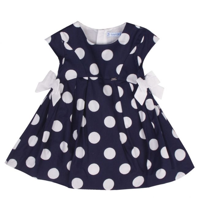 Infant Navy Polka Dot Dress