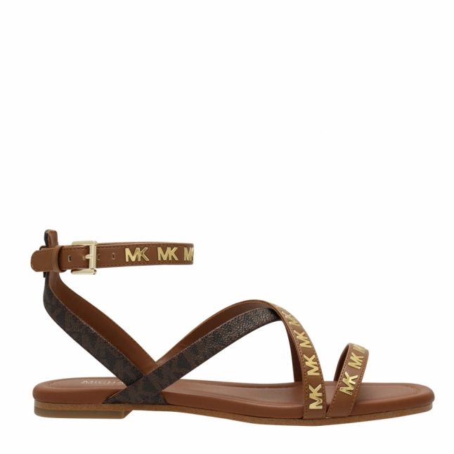 Womens Luggage Tasha Logo Luxe Strap Sandals