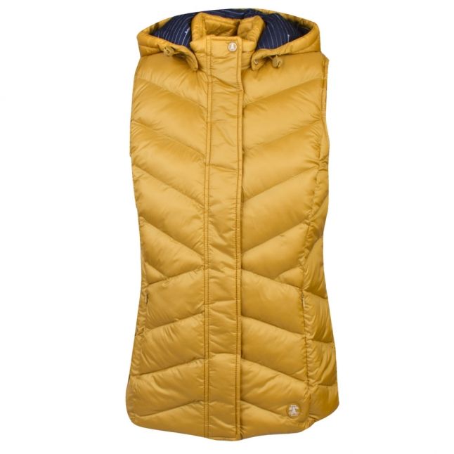 Womens Canary Yellow Seaward Quilted Hooded Gilet