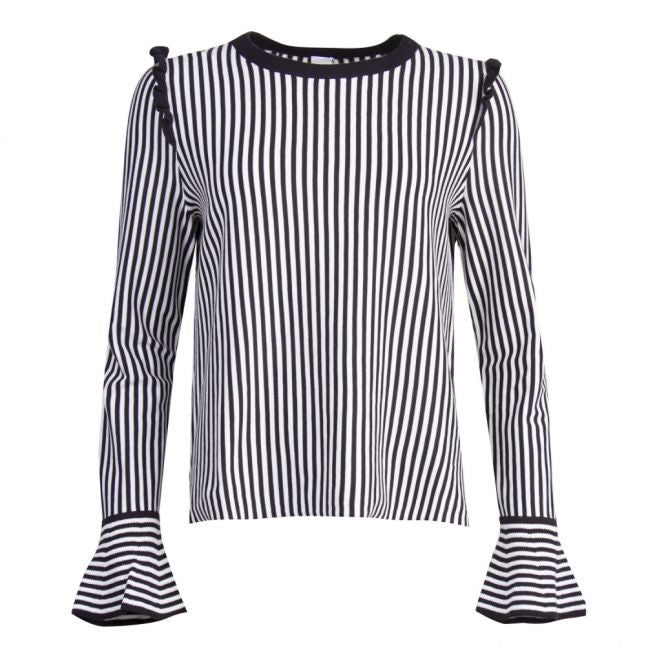 Casual Womens Blue Idindy Stripe Knitted Top