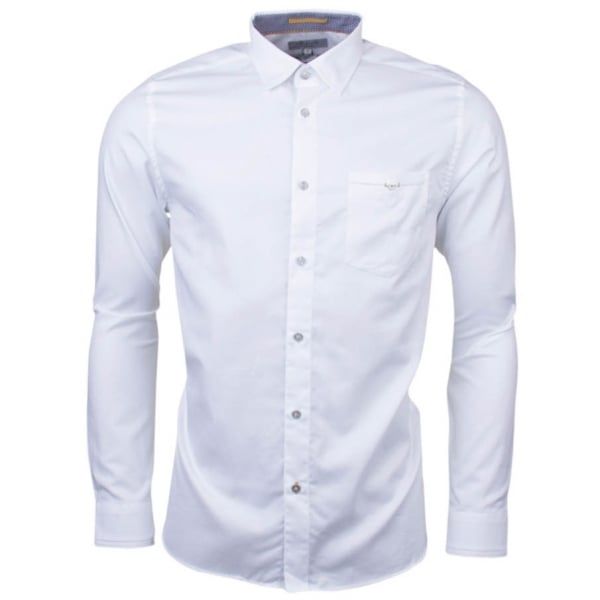 Mens White Ifel L/s Shirt