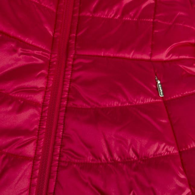 Girls Red Quilted Hooded Coat