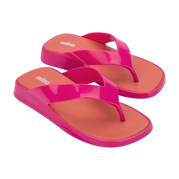 Womens Hot Pink Brave Flip Flops