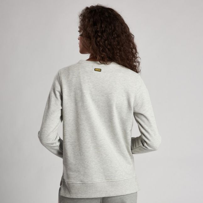 Womens Pale Grey Marl Shuttle Overlayer Sweat Top