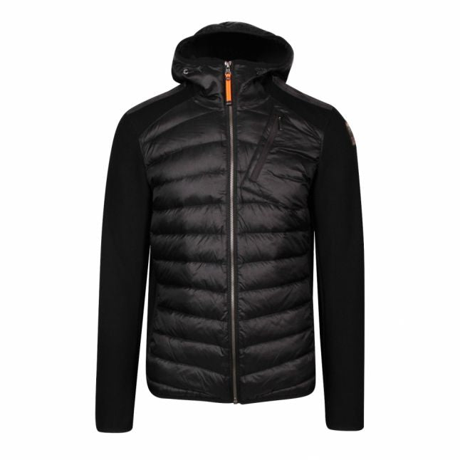 Mens Black Nolan Light Padded Hooded Jacket