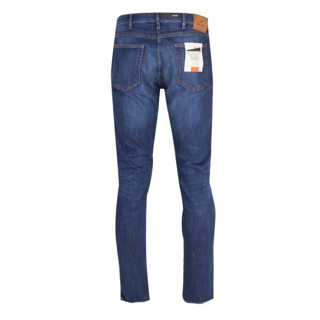 Mens Mid Blue Wash Reflex Tapered Fit Jeans