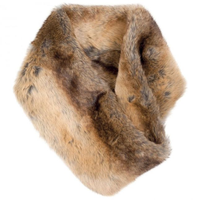 Womens Chinchilla Greystones Faux Fur Snood