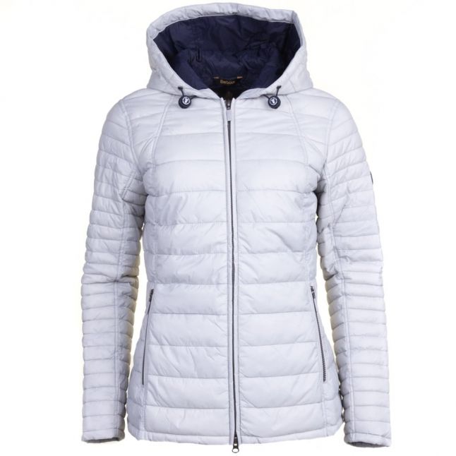 Lifestyle Womens Silver Ice & Navy Landry Baffle Quilted Jacket