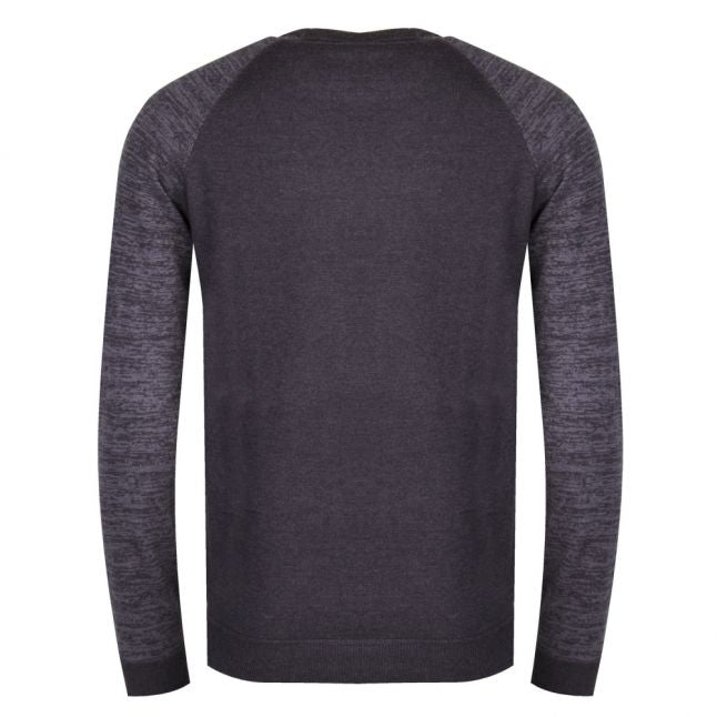 Mens Charcoal Cornfed Crew Knitted Jumper