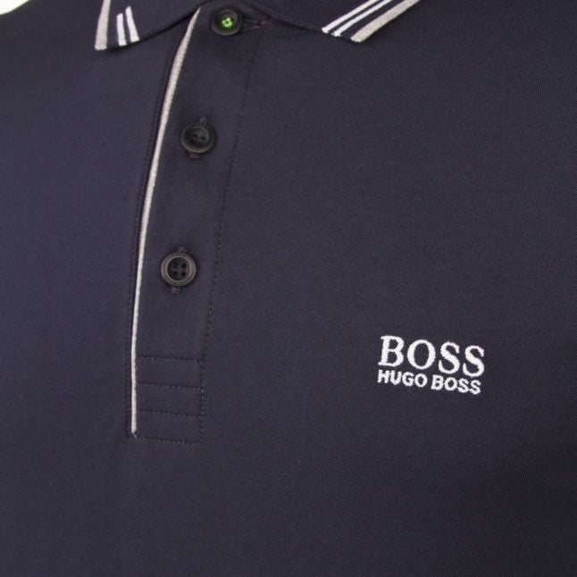 Athleisure Mens Navy Paulson Slim L/s Polo Shirt