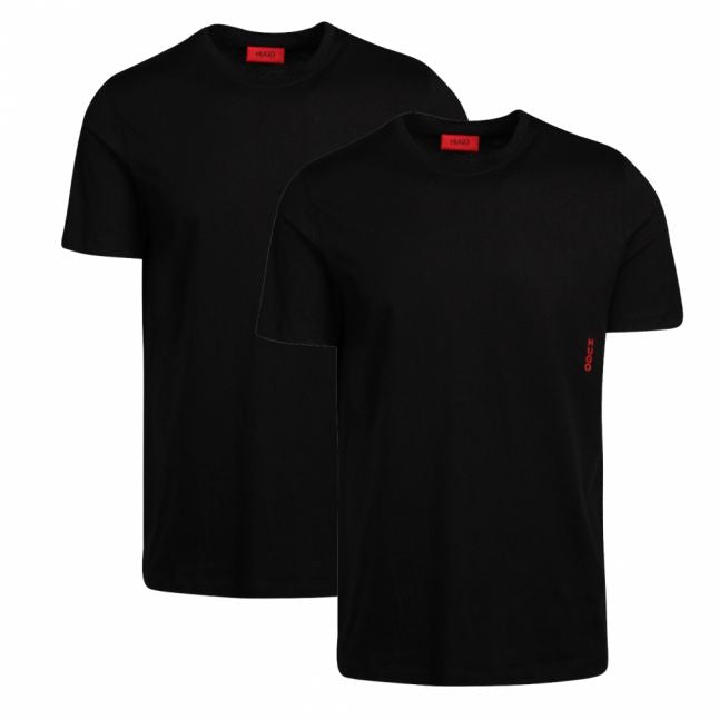 Mens Black Basic 2 Pack S/s T Shirt