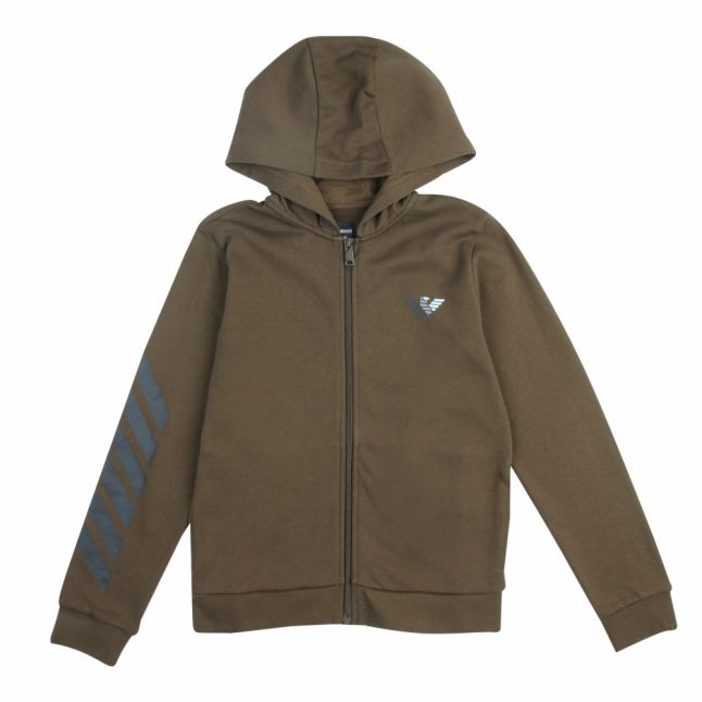 Boys Khaki Branded Eagle Hooded Tracksuit