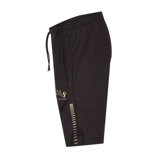 Athleisure Mens Black/Gold Headlo Win Sweat Shorts