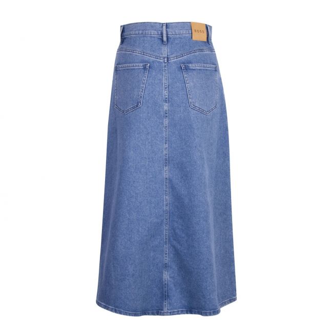 Womens Medium Blue Denim A-Line Skirt