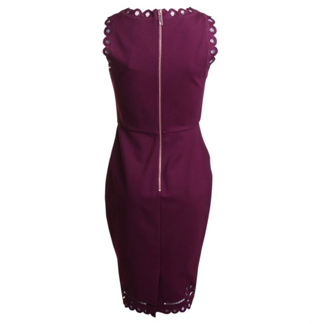 Womens Maroon Verita Midi Bodycon Dress