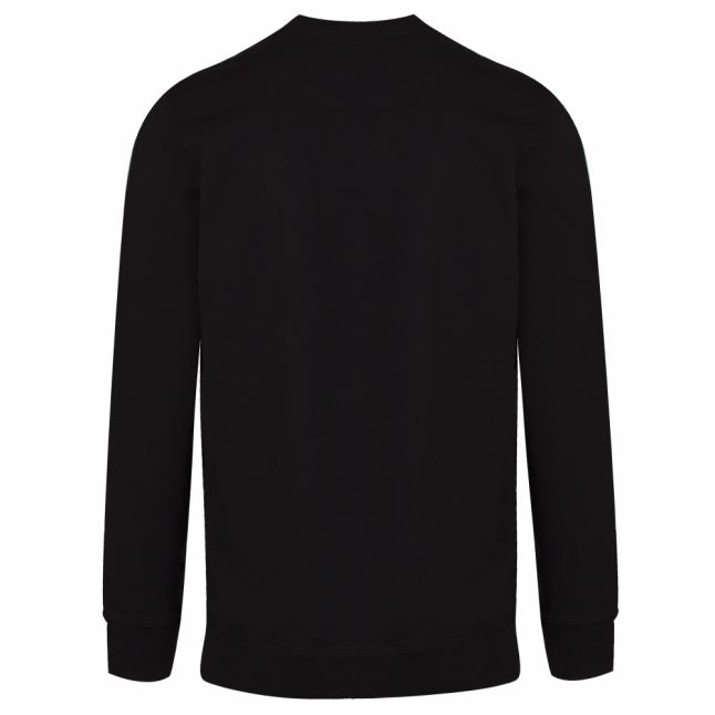 Mens Black Taped Crew Sweat Top