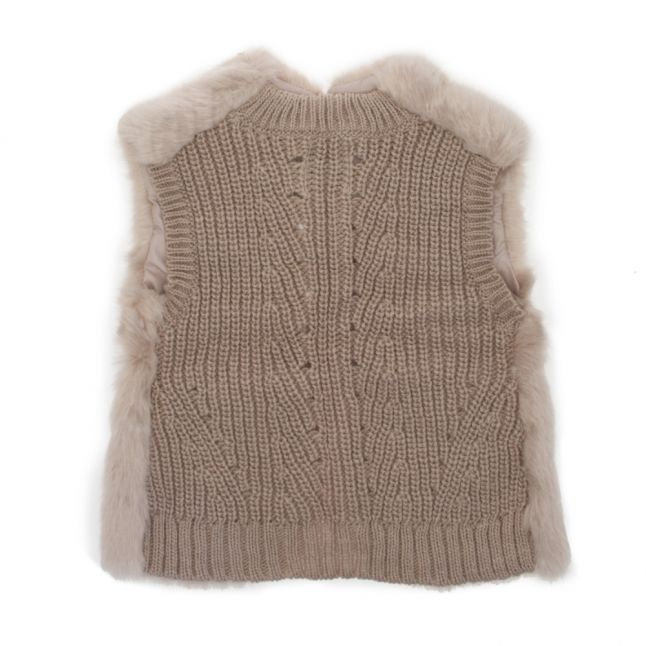 Girls Stone Faux Fur Gilet