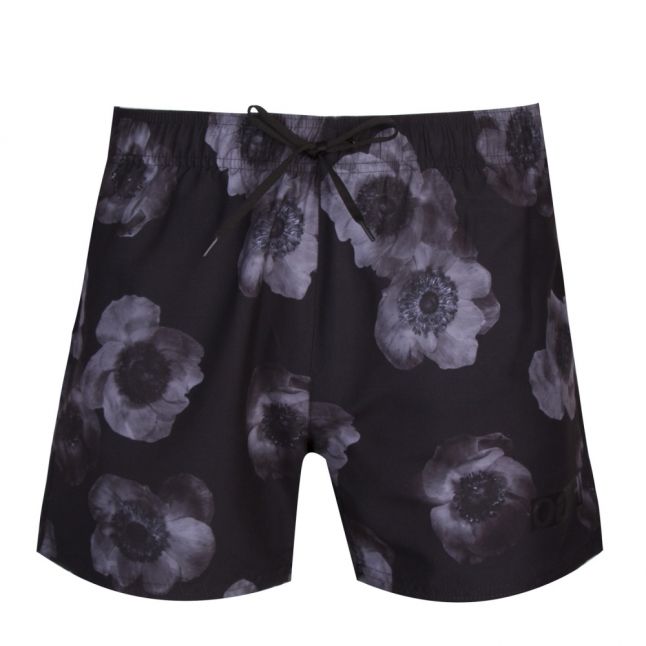 Mens Black/Grey Bonaire Floral Swim Shorts