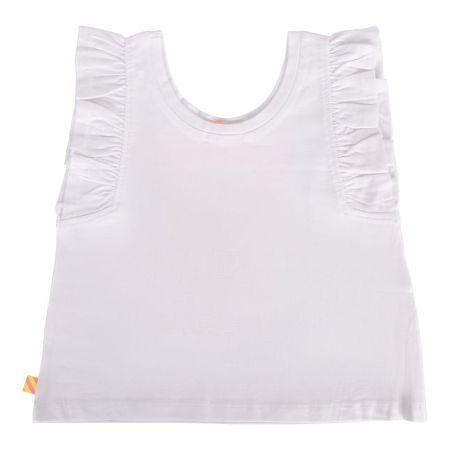 Girls Billieblush White Fab Frill Tank Top