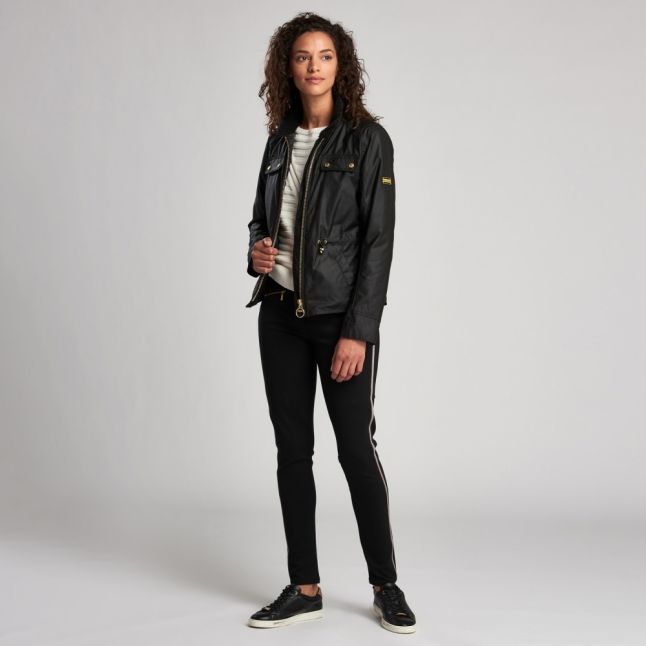 Womens Black Trial Waxed Jacket