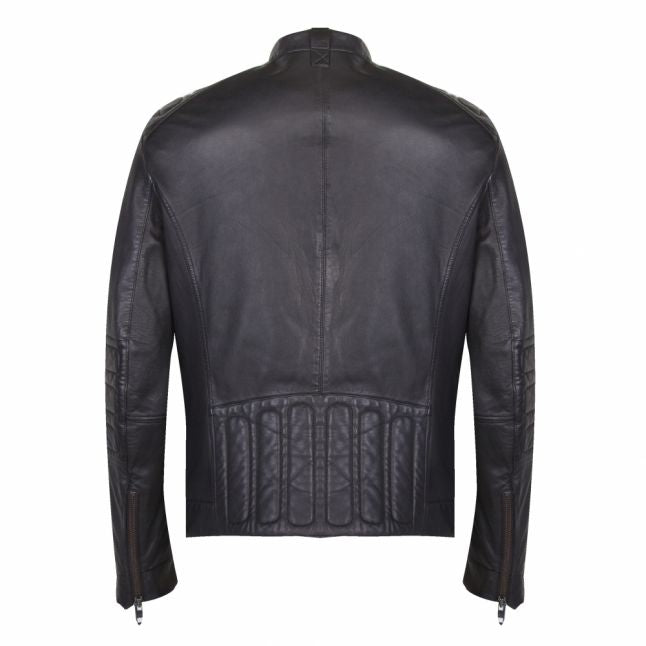 Casual Mens Black Jagson Leather Jacket