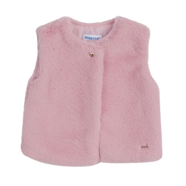 Infant Rose Faux Fur Gilet