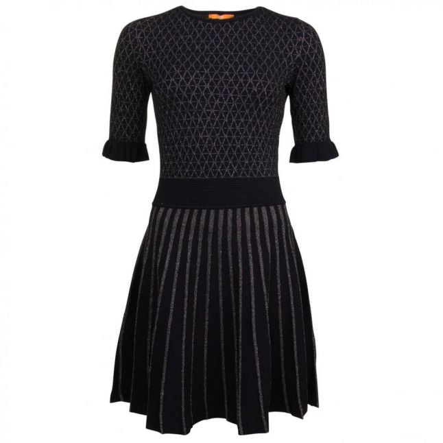 Casual Womens Black Illora Knitted Dress