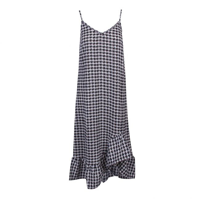 Womens Black Visen Houndstooth Cami Dress