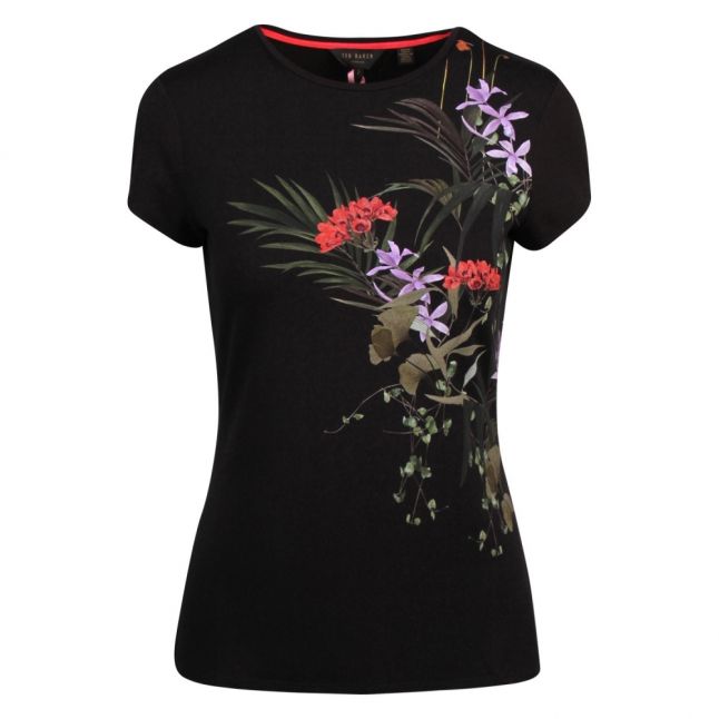 Womens Black Syrenti Highland Fitted S/s T Shirt