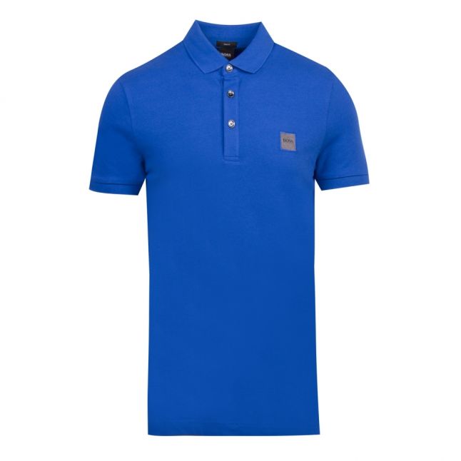 Casual Mens Medium Blue Passenger Slim Fit S/s Polo Shirt