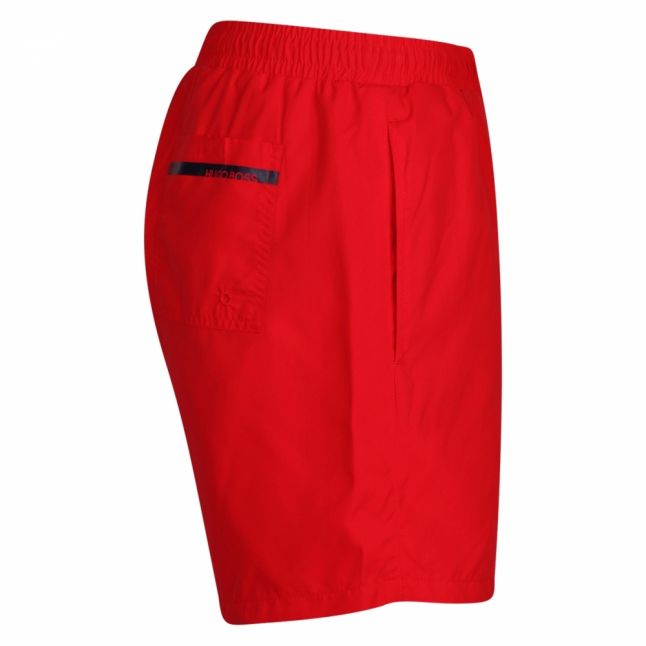 Mens Bright Red Dolphin Side Logo Swim Shorts