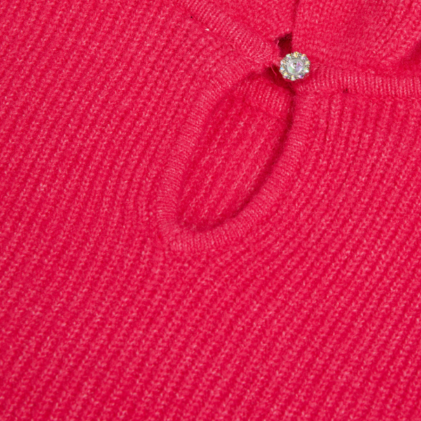 Womens Bright Pink Pipalee Frill Detail Knit