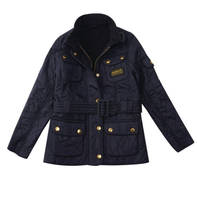 Girls Black International Quilted Jacket