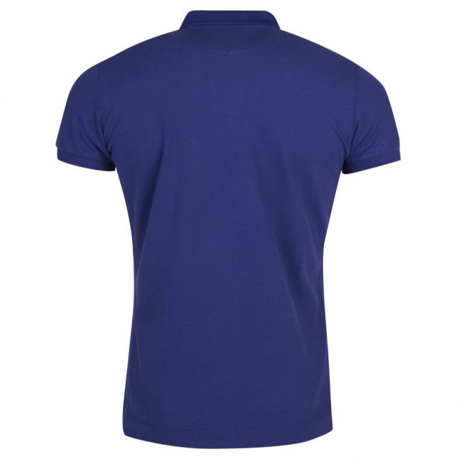 Mens Blue Chest Logo S/s Polo Shirt