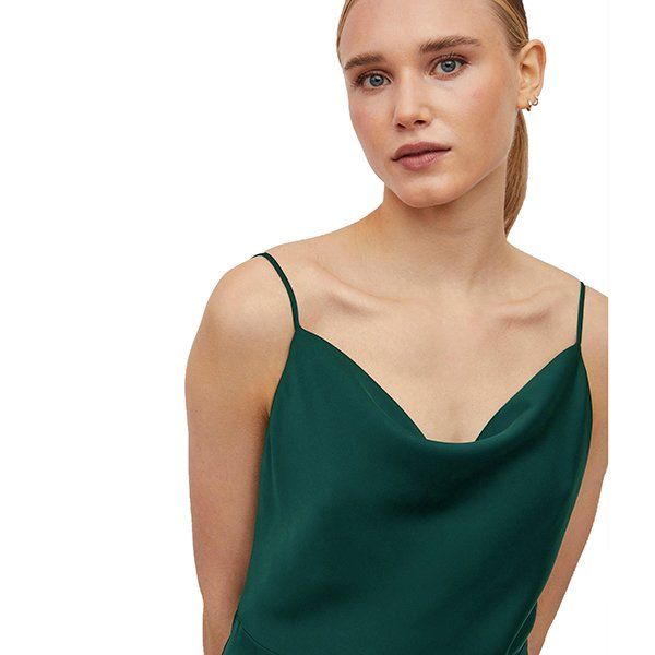 Womens Ponderosa Pine Viravenna Satin Cami Dress