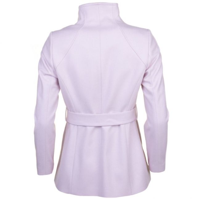 Womens Nude Pink Elethea Short Wrap Collar Coat