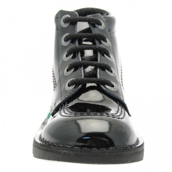 Youth Black Patent Kick Hi Shoe (3-6)