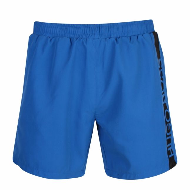 Mens Medium Blue Dolphin Side Logo Swim Shorts