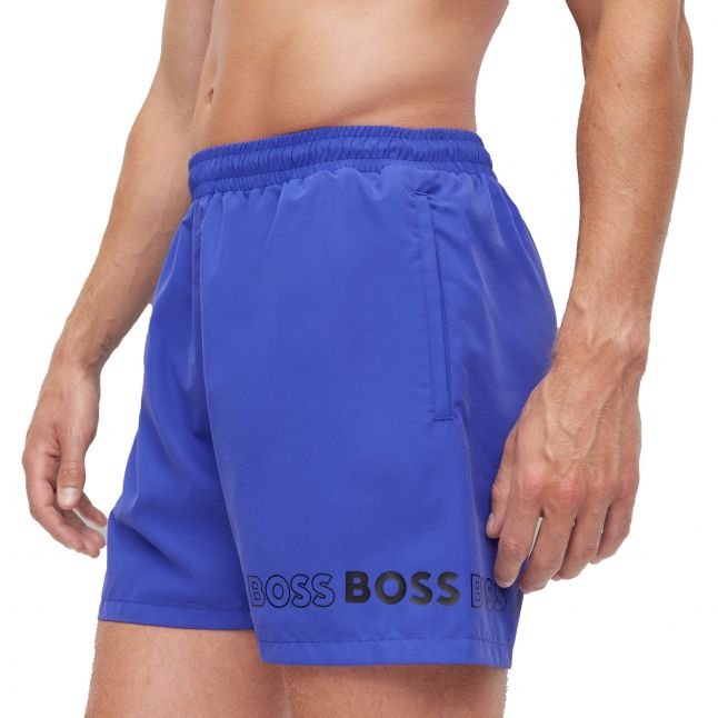 Mens BOSS Bright Blue Dolphin Swim Shorts