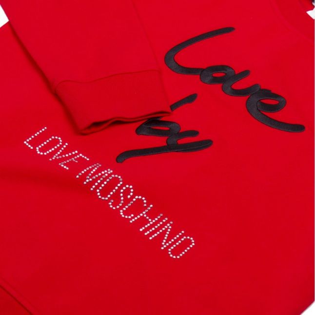 Womens Red Love By Sweat Top