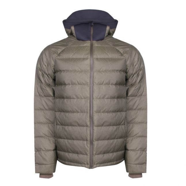 Mens Green Peaked Hooded Padded Jacket