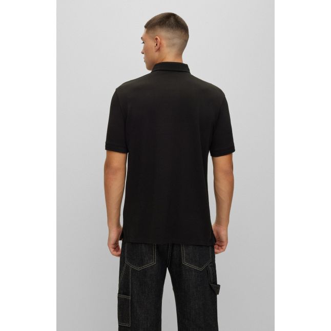 Mens Black Dereso_V Velvet S/s Polo