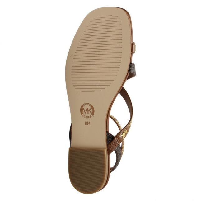 Womens Luggage Tasha Logo Luxe Strap Sandals